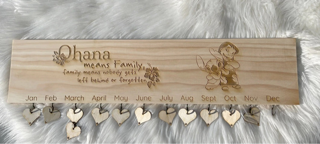 Ohana Anniversary/Birthday Wall Hanger